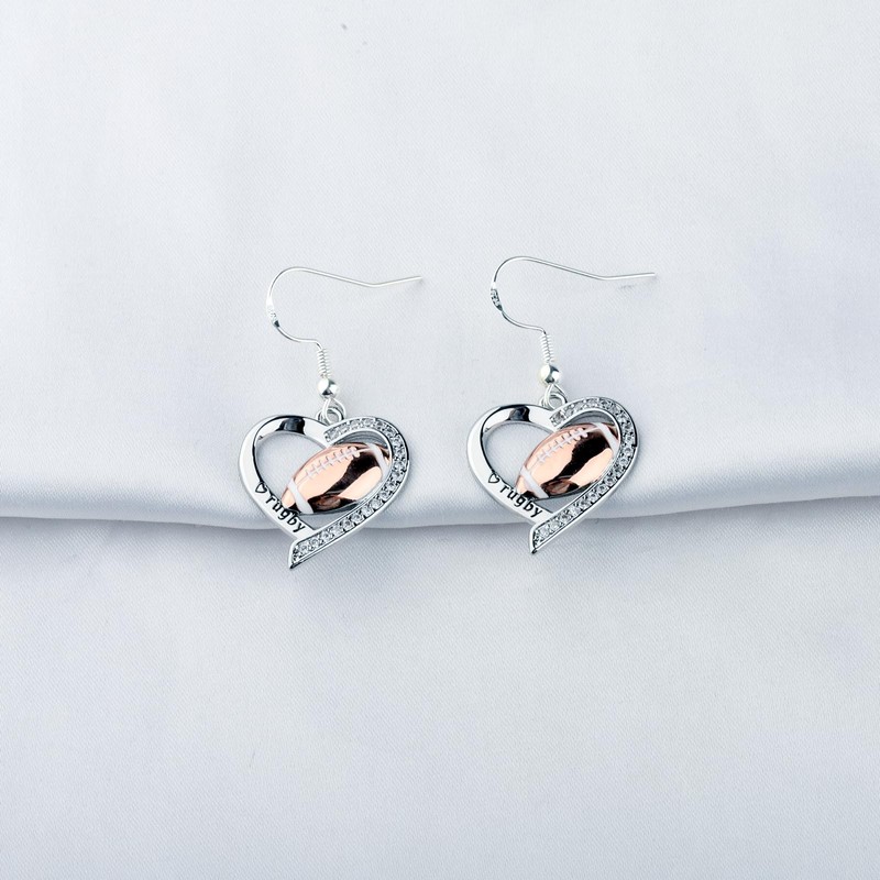 BNQL Rugby Earring Gifts Rugby Lovers Gifts Rugby Jewelry Gift