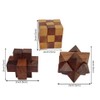 Purpledip Wooden Puzzle Set: 3 Mind Brain Challenges with Storage