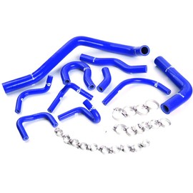 G-PLUS Silicone Radiator Hose Pipe Kit Clamps Compatible With 1988-1991 Civic/CRX EE EF/CR-X Base/DX/HF/Si,Blue