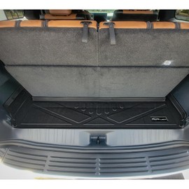 SMARTLINER All Weather Custom Fit Black Cargo Liner Behind The 3rd Row Compatible with 2024-2025 Lexus GX (Only Fits 6 & 7 Passenger Models)