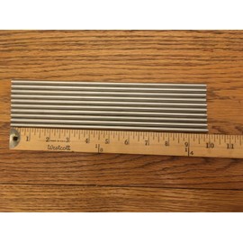 Unbranded Set of Ten Reusable Straight Stainless Steel Drinking Straws.