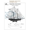 SAILINGSTORY Wooden Sailboat Model Ship Bluenose 1/110 Scale Replica Schooner