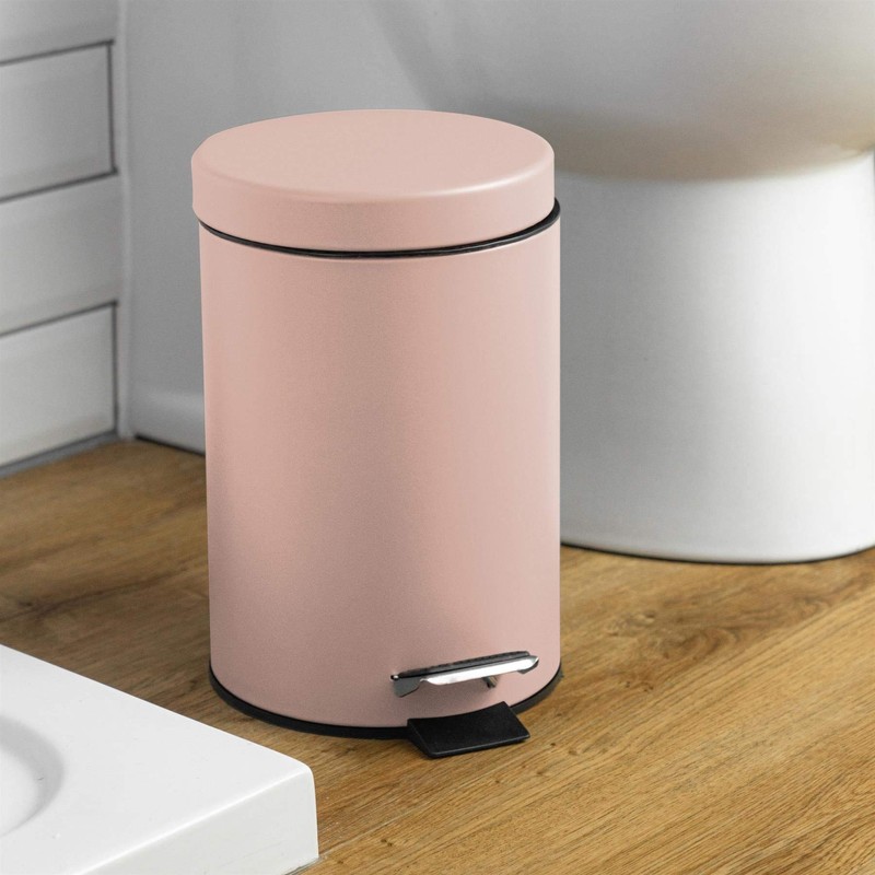 Harbour Housewares 3 Litre Bathroom Pedal Bin with Inner Bucket