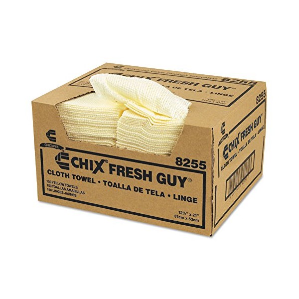Chix 8255 Fresh Guy Towels, 13 1/2 x 13 1/2, Yellow, 150/Carton