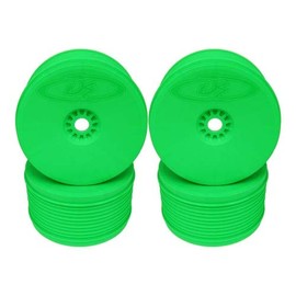 DE Racing Speedline Plus 1/8 Truggy Wheels Green 4 Pack -PT4-8G