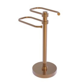 Allied Brass TS-15G-BBR Free Two Arm Guest Holder Towel Stand, Brushed Bronze