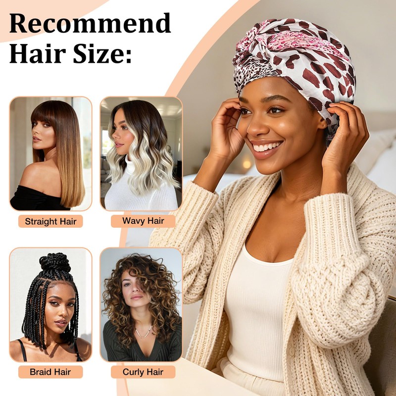 Silk Press Wrap for Hair, Satin Hair Wrap Net with