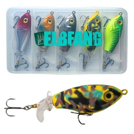 ELBFANG Topwater Artificial Bait Set, Popper, Stickbaits, Surface Bait, Whopper Plopper, Wobbler Pike