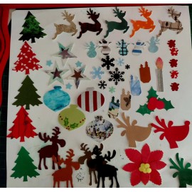 48 PAPER PUNCHED DIE CUT IMAGES BUYER CHOOSE ANY OF 100'S OR RECEIVE VARIETY PK