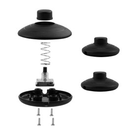 Inline Foot Switch for Lamp, 2 Pack Round On/Off Foot Pedal Switch Replacement for Floor Lamps, Table Lamps, Fans and Low Power Corded Appliances, White, 250V 2A, 70mm Base, 5mm Cable Entry