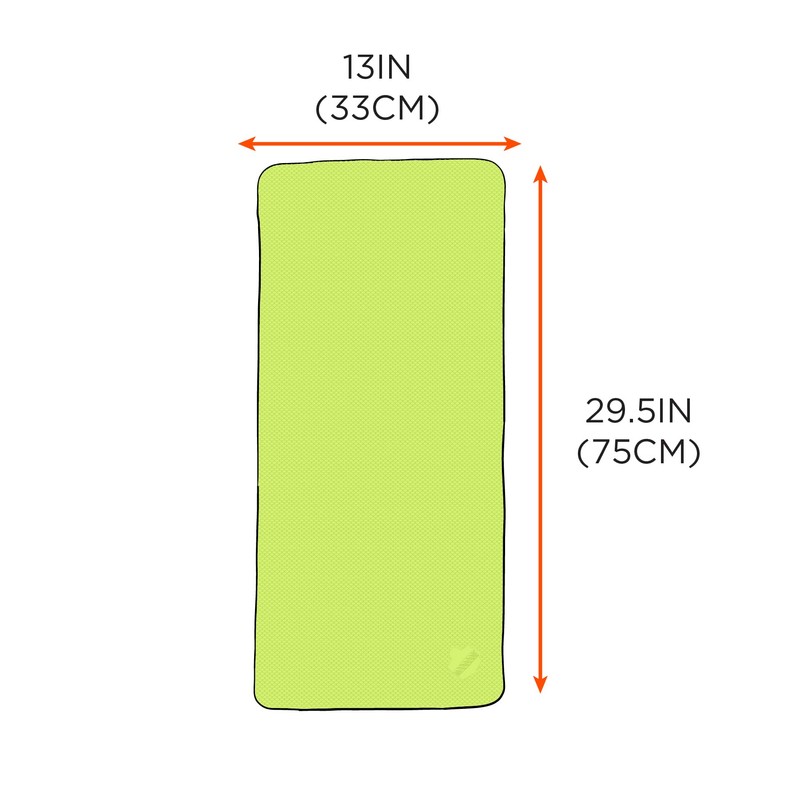 Ergodyne Chill Its 6602 Cooling Towel, Long Lasting Cooling Relief,Lime