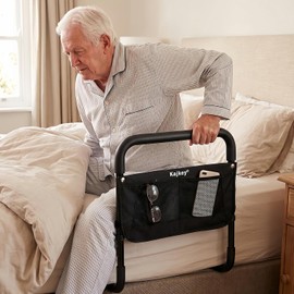 Bed Rails for Elderly Adults, Adjustable Bed Guard & Assist Handle, Black