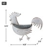 DII Galvanized Planter Collection Wall Hanging, Rooster, 14.25x3.75x13.75, Iron
