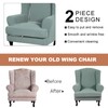 Eco-Ancheng Wingback Chair Slipcover 2 Piece Slipcovers for Wingback Chairs