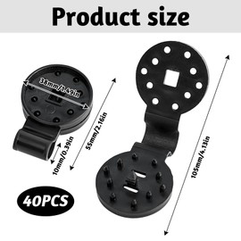 40PCS Easy Gadgets Tarp Clips, Shade Cloth Heavy Duty Lock Grip, Shade Cloth Clips, Removable & Reusable Shade Cloth Clips, Windproof Garden Shade Net Clip, Round Plastic Clips for Sun Shade Net