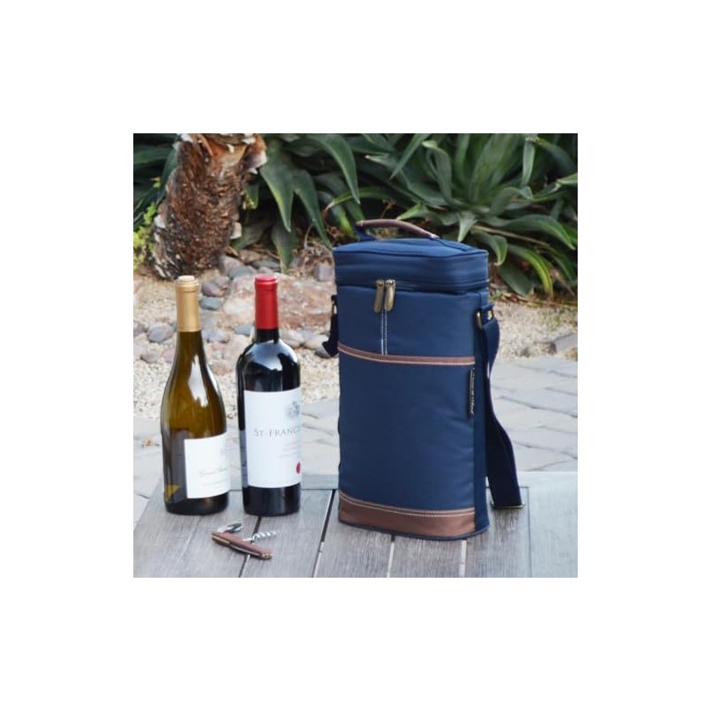 Picnic at Ascot - Insulated 2 Bottle Travel Wine Tote