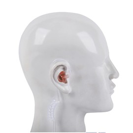 Pdflie Ear Mold Earmould Walkie Talkie Earpiece Replacement for Two-Way Radio Coil Tube Audio Kits (4Pair, Small Size) (Clear red)