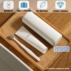 DeTii Toothbrush-Travel-Case-minimalist, Small-Toothbrush-Holder-Easy-Cleaning, Comfortable-Portable-Toothbrush Travel-Container-For-Camping-School-Trip