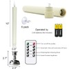 Flameless Taper Window Candles with Remote and Timer, 11 Inches