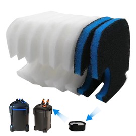 Eagles Replacement Canister Filter Pads Compatible with AMOSIJOY 172/225/265GPH Aquarium External Filter, 6 White Floss, 2 Coarse Pads with Activated Carbon for Pondforse 172/225/265GPH Aquarium