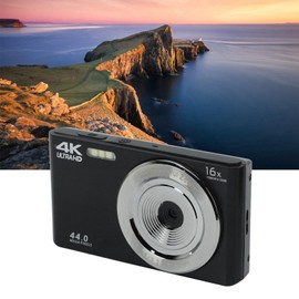 Digital Zoom Camera with 16x Powerful Zoom, 4K 44MP Full HD Compact Vlogging Camera, 2.8 Inch Vintage Digital Camera with Large Screen for Photography Beginners