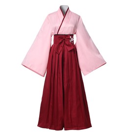COSDREAMER Unisex Mens Women's Kimono Robe Geisha Japanese Yukata Ruffle Tops Pants Set (C, X-Large)