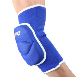 FIRE SPORTS® Par de Coderas elásticas para Muay Thai o de Combate Azul (Grande)