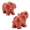 FTVOGUE Estatuilla de Elefante de Piedra Jade Tallado Elefante Afortunado