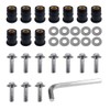 10 PCS Motorcycle Windshield Bolts Kit, Aluminum Body Mounting Screws
