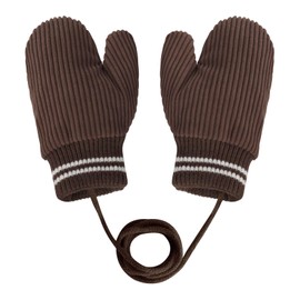 Moonlove Kids Thermal Gloves Unisex Baby Toddler Cute Warm Gloves Girls Boys Outdoor Thick Cozy String Mittens Winter Autumn Cold Weather Windproof Hanging Neck Mitts