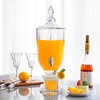 0.8 Gallon Glass Drink Dispenser for Parties 3L Crytal Iced