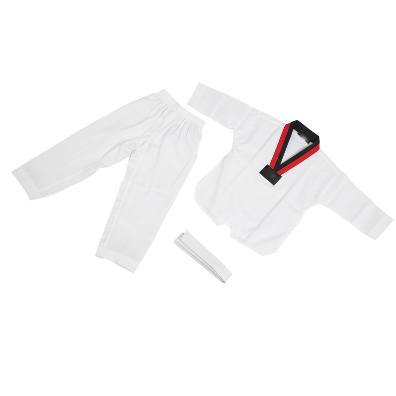 Kids Taekwondo Uniform with Belt Polyester and Cotton Breathable Soft