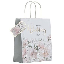 Wedding Day Gift Bag with Tag Floral Pattern Eco Friendly 100% Recyclable 5111