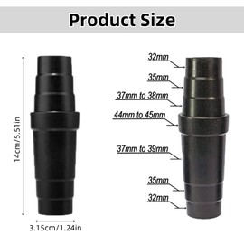 JLEivvi 3 Pcs Universal Vacuum Hose Adapter 31.5-45mm Leak-Proof Dust Extractor Adaptor for Power Tools Table Saw and Grinder