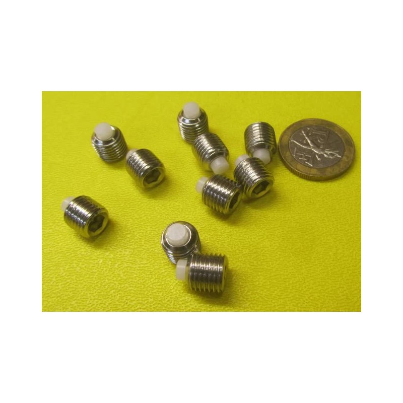 18-8 Stainless Steel Nylon Tip Set Screw 3/8-24 x .375"