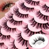 Wimpern Extensions Set 70Pcs Fluffy Künstliche Wimpern Cluster Lashes Extension