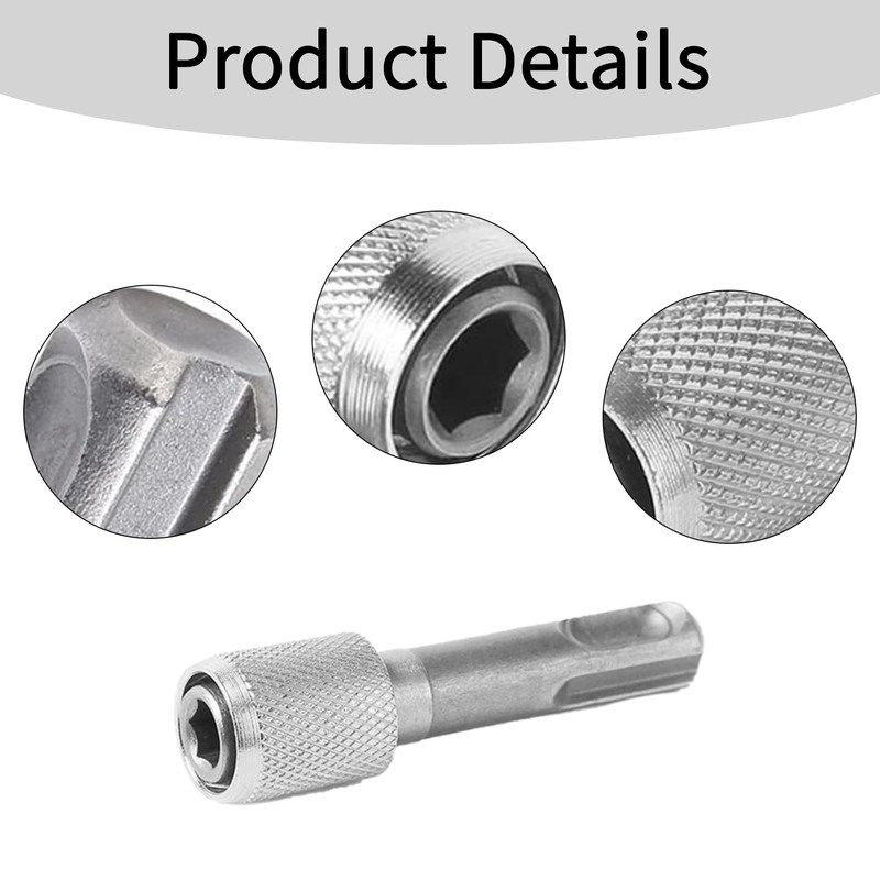 Pack of 2 SDS Plus Adapter, Silver Hex Shank Bit