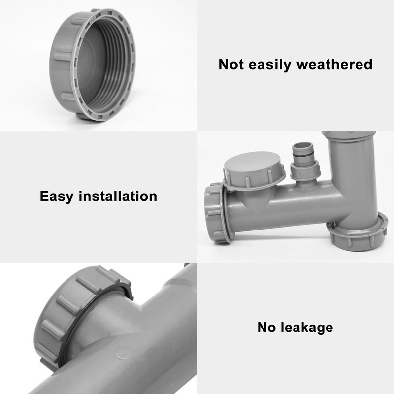Aestustheri 2PCS 45mm Kitchen Sink Waste Pipe Blanking Cap -