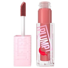 Maybelline Gloss rellenador de labios, Lifter Plump, tono Peach Fever 005, 5.4 ml - Brillo labial voluminizador, volumen instantáneo y duradero, fórmula picante