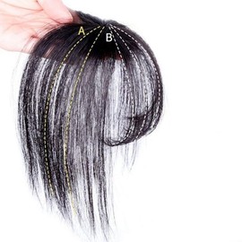 Invisible Human Hair Toppers For Women 3D Air Bangs Hair Topper Extension Invisible Seamless Thin Neat Air Bangs (D)