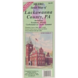 Lackawanna County Pennsylvania Street Map by Franklin Maps