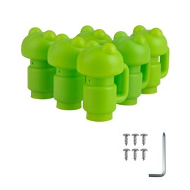 ZIZILAND 1.26" Diameter Trampoline Enclosure Pole Cap for Net Hook, 6 Pieces, Green, Only Fit in 32mm(1.26in) Diameter Trampoline Pole