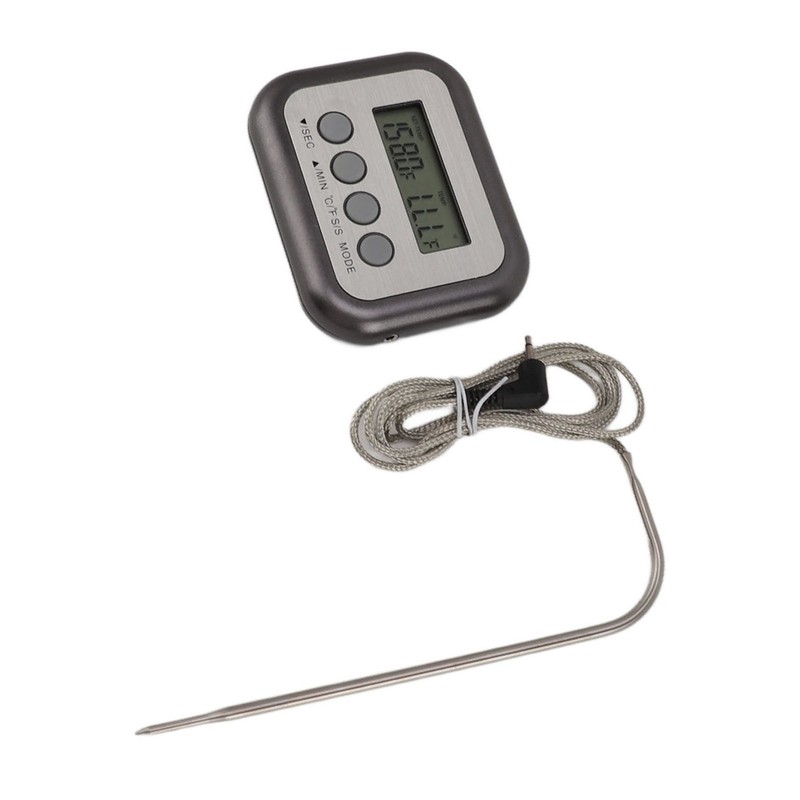Kichen Timer Thermometer Stainless Steel Probe Digital Cooking Meat Thermometer