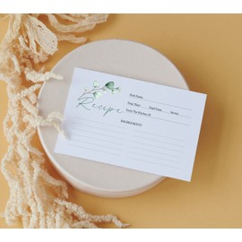 Recipe Cards, Recipe Cards 4x6 White, 4x6 Recipe Cards Double Sided, Blank Recipe Cards for Bridal Shower and Wedding