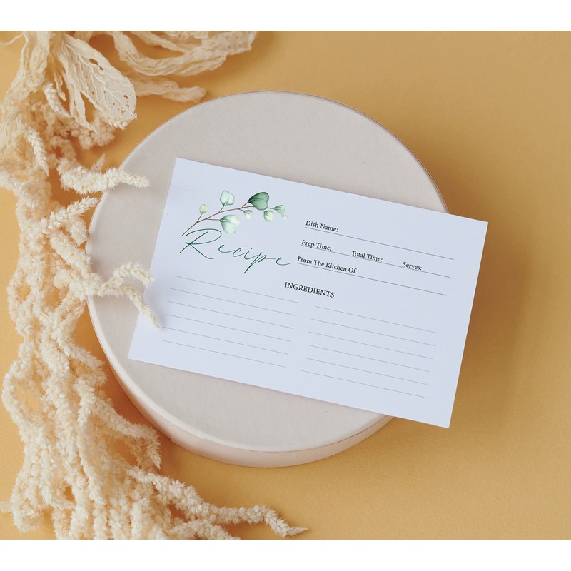 Recipe Cards, Recipe Cards 4x6 White, 4x6 Recipe Cards Double