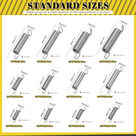 Mardatt 60Pcs 12 Sizes Stainless Steel Extension Springs Kit, Extension Spring with Hook Ends, Small Spring Compression Springs Mechanical Springs Tensile spring for Home Repairs