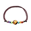 Jewboo Natural Tiger Eye with 7 Chakra Choker Necklace for