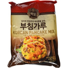 CJ Beksul Buchimgaru Korean Pancake Mix 35.2 Ounce Crispy Flavorful Pancakes