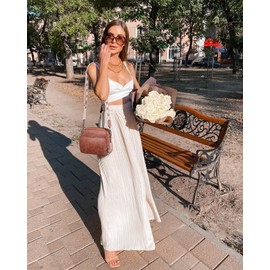 POIUGOYA Crossbody Purses for Women Trendy,Vegan Leather Medium Crossbody Bag,Women's Crossbody Travel Purse Built in Wallet