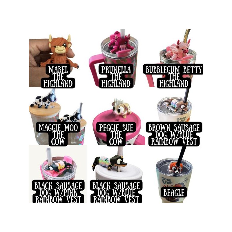 Tonsofprintz Tumbler Buddies - 3D Printed Flexi Animals - Tumbler/Drinkware